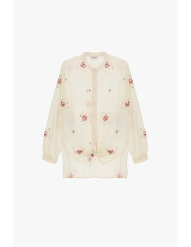 Dixie-shirt met pailletten en klassieke kraag