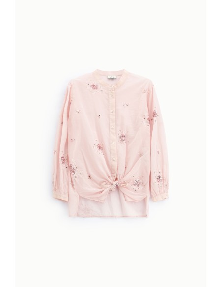 Chemise à paillettes et col Dixie classique
