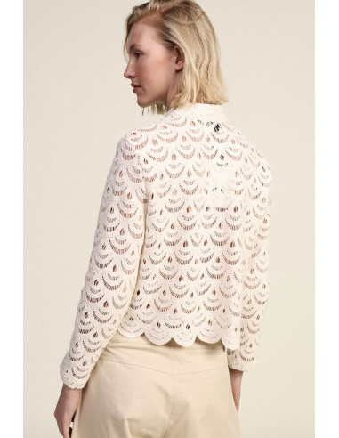Chemise en dentelle avec profils festonnés et boutons Dixie