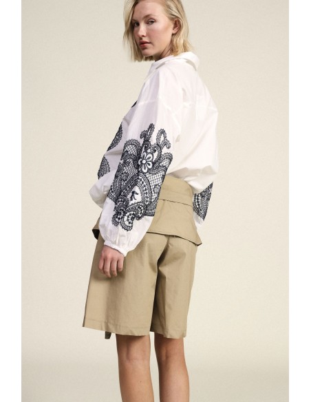 Short met brede tailleband en D-ringdetail Dixie
