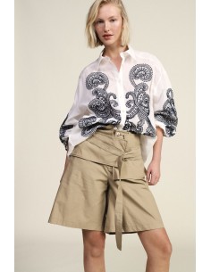 Short met brede tailleband en D-ringdetail Dixie