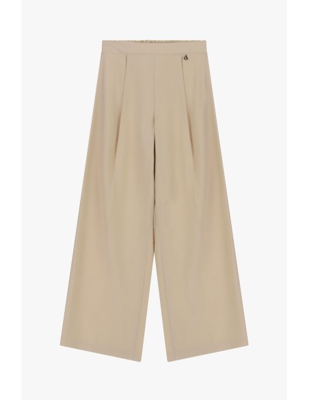 Palazzo Pantalon taille haute avec pinces sur le devant Dixie