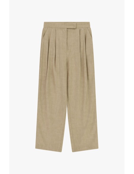 Dixie Palazzo-broek met hoge taille en plooien aan de voorkant