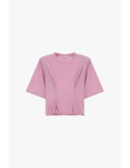 T-shirt met wijde mouwen en plooien aan de voorkant Dixie