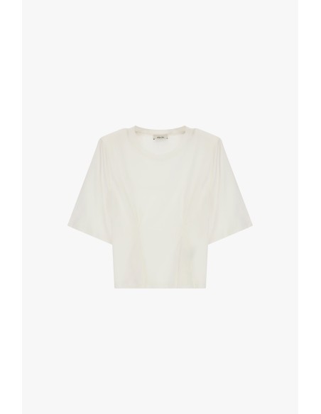 T-shirt met wijde mouwen en plooien aan de voorkant Dixie
