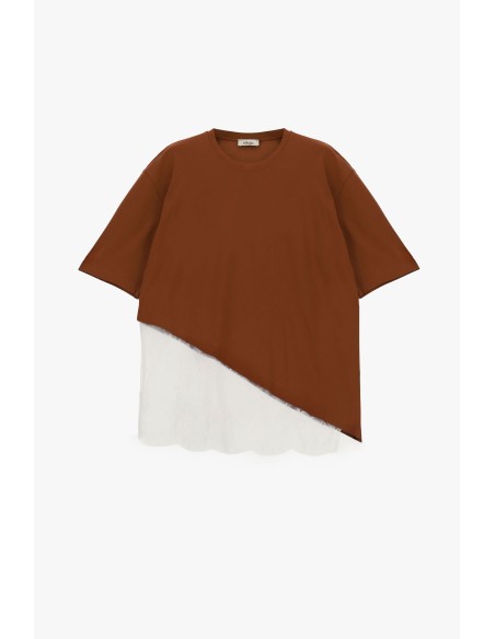 Dixie - T-shirt à manches courtes avec détails asymétriques