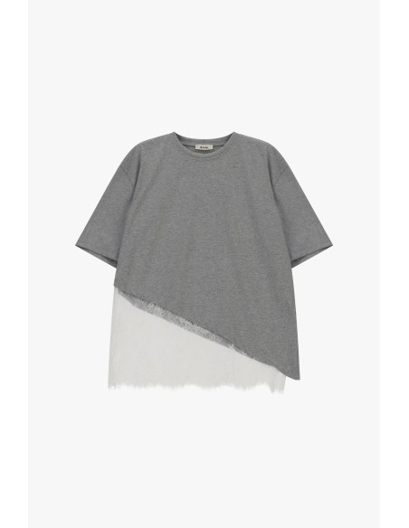 Dixie T-shirt met korte mouwen en asymmetrische details