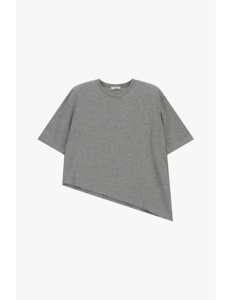 Dixie T-shirt met korte mouwen en asymmetrische zoom