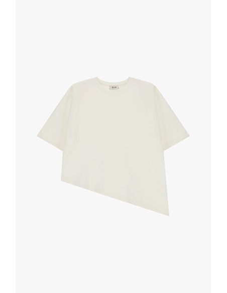 Dixie T-shirt met korte mouwen en asymmetrische zoom