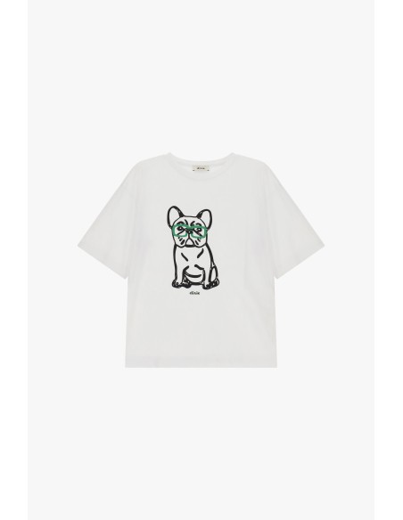 T-Shirt à manches courtes imprimé chien et Fit Regular Dixie