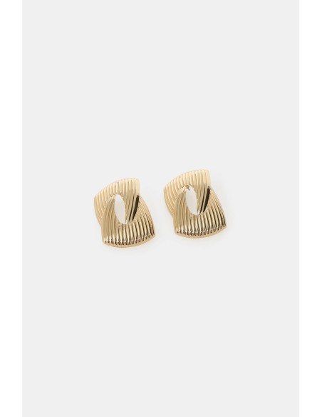 Boucles d'oreilles en forme de Dixie avec surface fendue