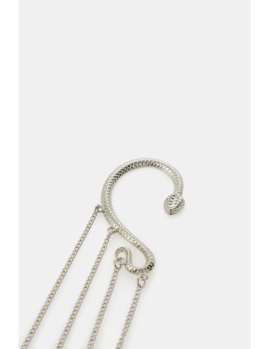 Dixie ear cuff-oorbel met slang, kettingen en bladeren