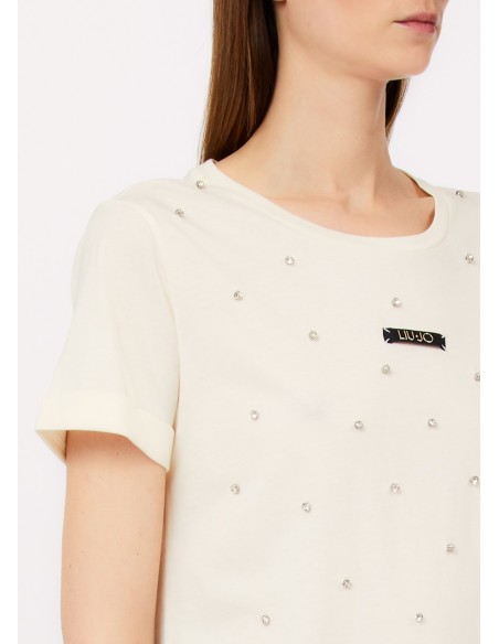 T-shirt met strass van Liu Jo