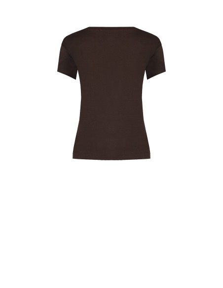 T-shirt regular en coton avec imprimé chien et strass Rinascimento