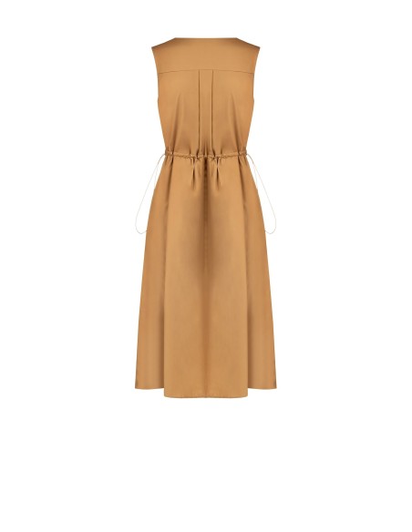 Robe évasée au genou avec décolleté en V croisé et lien de serrage à la taille Rinascimento