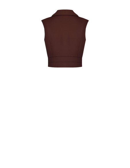 Gilet court en tissu fluide Rinascimento