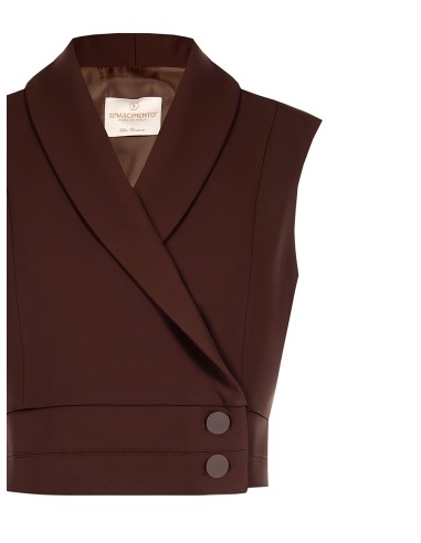 Gilet court en tissu fluide Rinascimento