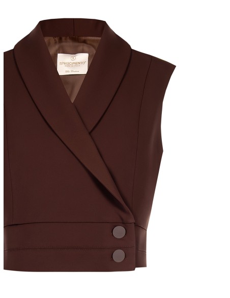 Gilet court en tissu fluide Rinascimento