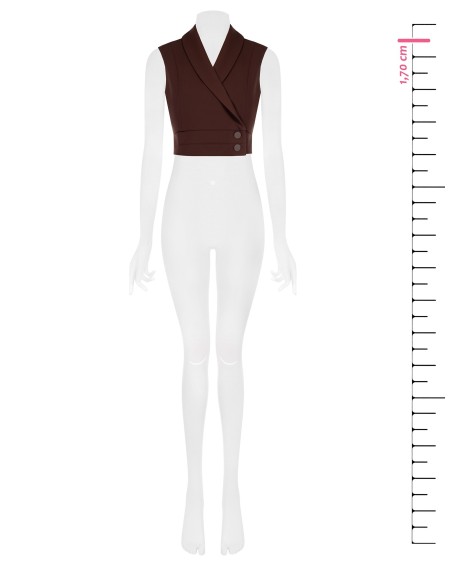 Gilet court en tissu fluide Rinascimento