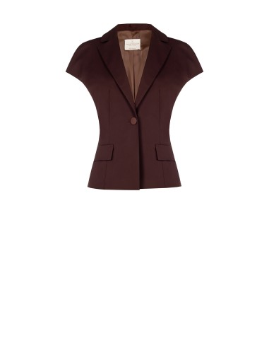 Veste blazer cintrée en mélange de coton sans épaulettes Rinascimento