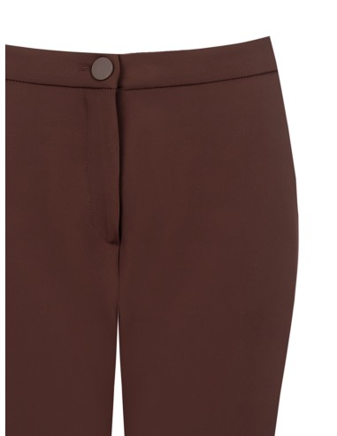 Pantalon cigarette en tissu fluide avec bouton en métal Rinascimento