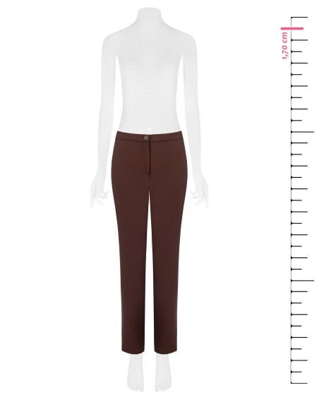Pantalon cigarette en tissu fluide avec bouton en métal Rinascimento