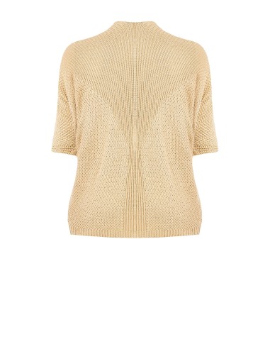 Cardigan grande taille ouvert en mélange de coton, en maille tressée et ajourée, avec poches, Rinascimento Curvy