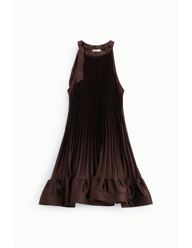 Robe courte plissée avec détail nœud Dixie