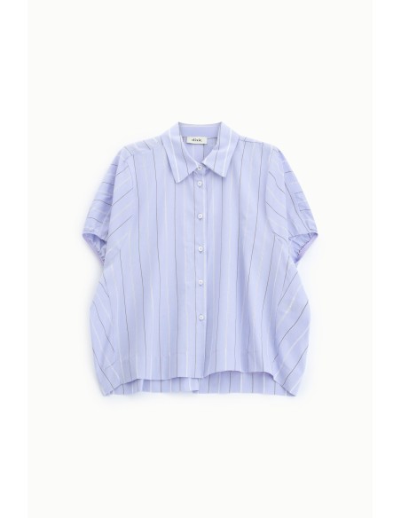 Gestreept shirt met klassieke kraag en korte mouwen Dixie