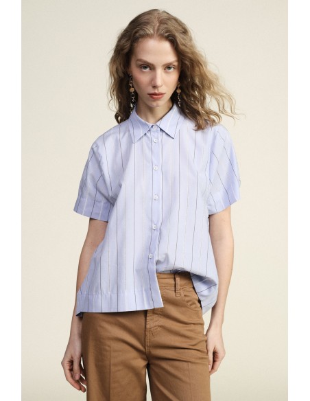 Chemise à rayures avec col classique et manches courtes Dixie