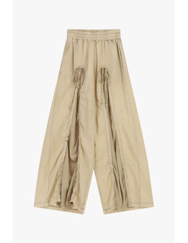 Pantalon palazzo à taille élastiquée et détails avec cordon de serrage Dixie