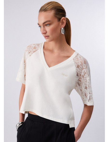 Liu Jo - T-shirt avec dentelle