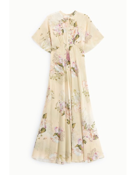 Robe longue à imprimé floral manches larges Dixie