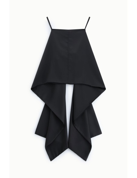 Top met dunne spaghettibandjes en asymmetrische drapering Dixie