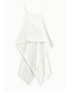 Top met dunne spaghettibandjes en asymmetrische drapering Dixie