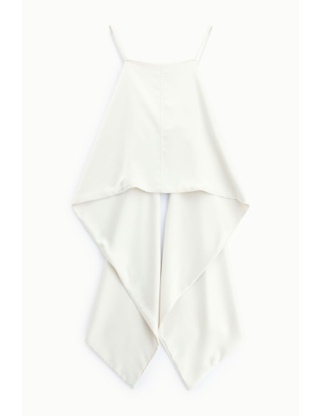 Top avec bretelles fines et drapé asymétrique Dixie