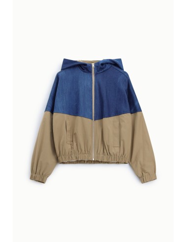 Bomber zippé à capuche colorblock Dixie
