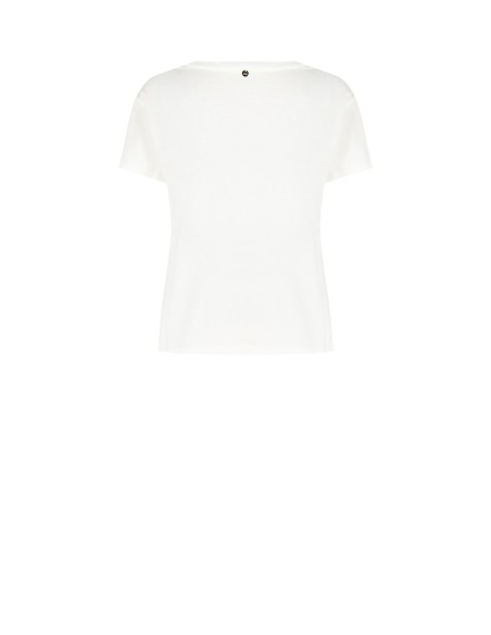 Regular katoenen T-shirt «The Devil Wears Prada» Miranda met strassdetails van Rinascimento