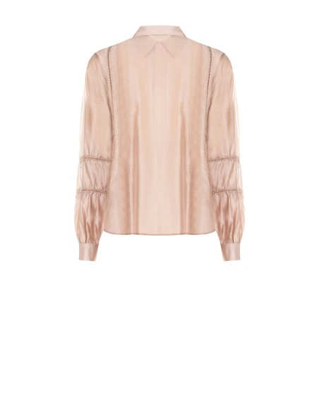 Chemise ultralégère en lyocell mélangé avec détails perforés Rinascimento