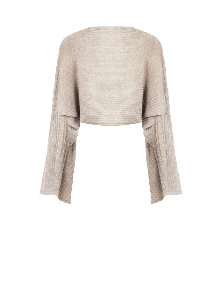 Boléro ample en maille torsadée avec fil de lurex Rinascimento