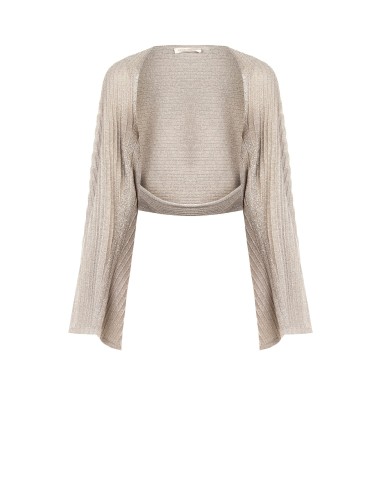 Boléro ample en maille torsadée avec fil de lurex Rinascimento