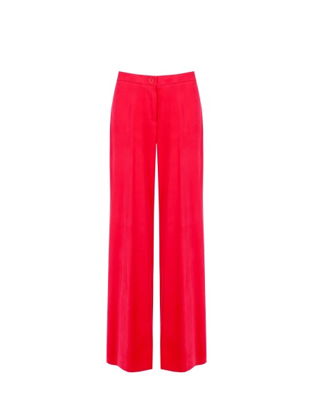 Pantalon palazzo en mélange de viscose sans poches Rinascimento