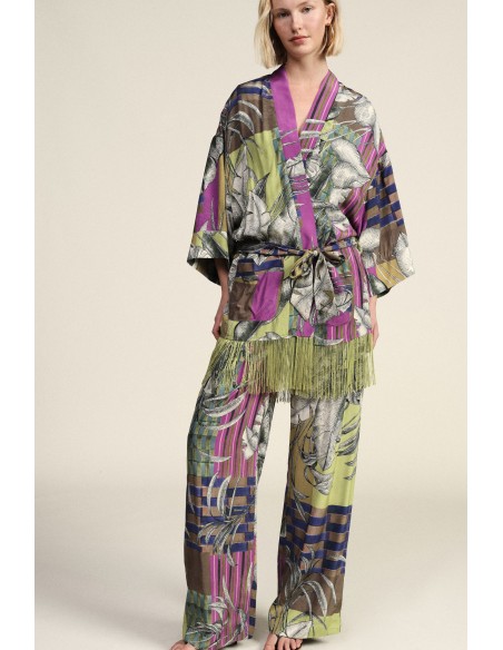 Wijde broek met bloemenprint Dixie
