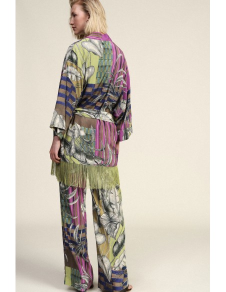 Pantalon large à motif floral Dixie