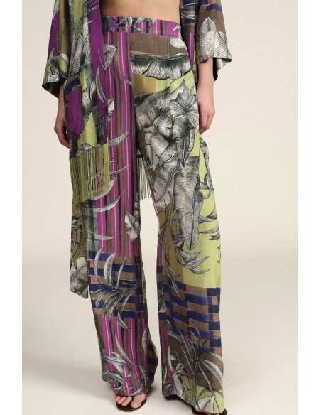 Wijde broek met bloemenprint Dixie
