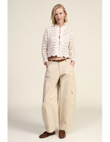 Pantalon palazzo raccourci avec poches cargo latérales Dixie