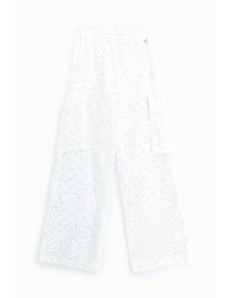 Pantalon palazzo en dentelle à jambes larges Dixie