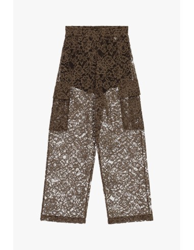 Pantalon palazzo en dentelle à jambes larges Dixie