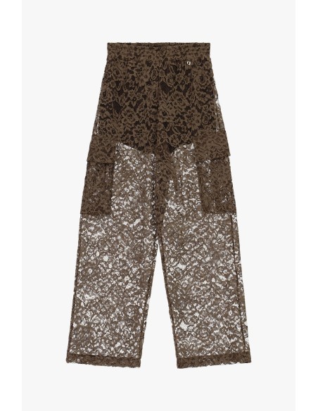 Dixie Palazzo-broek met wijde pijpen van kant
