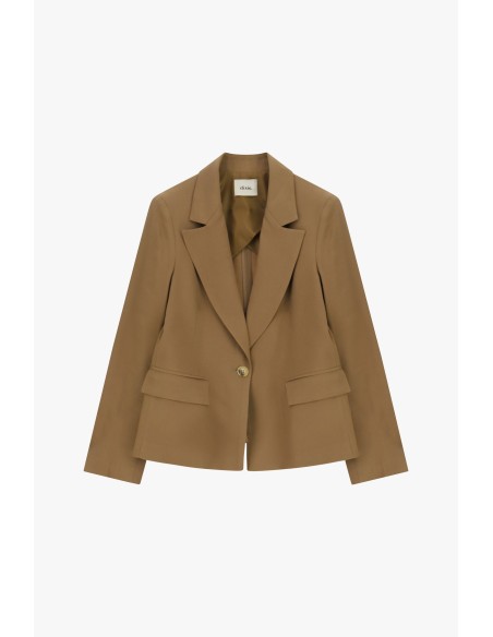 Dixie blazer met één rij knopen en zakken met klep
